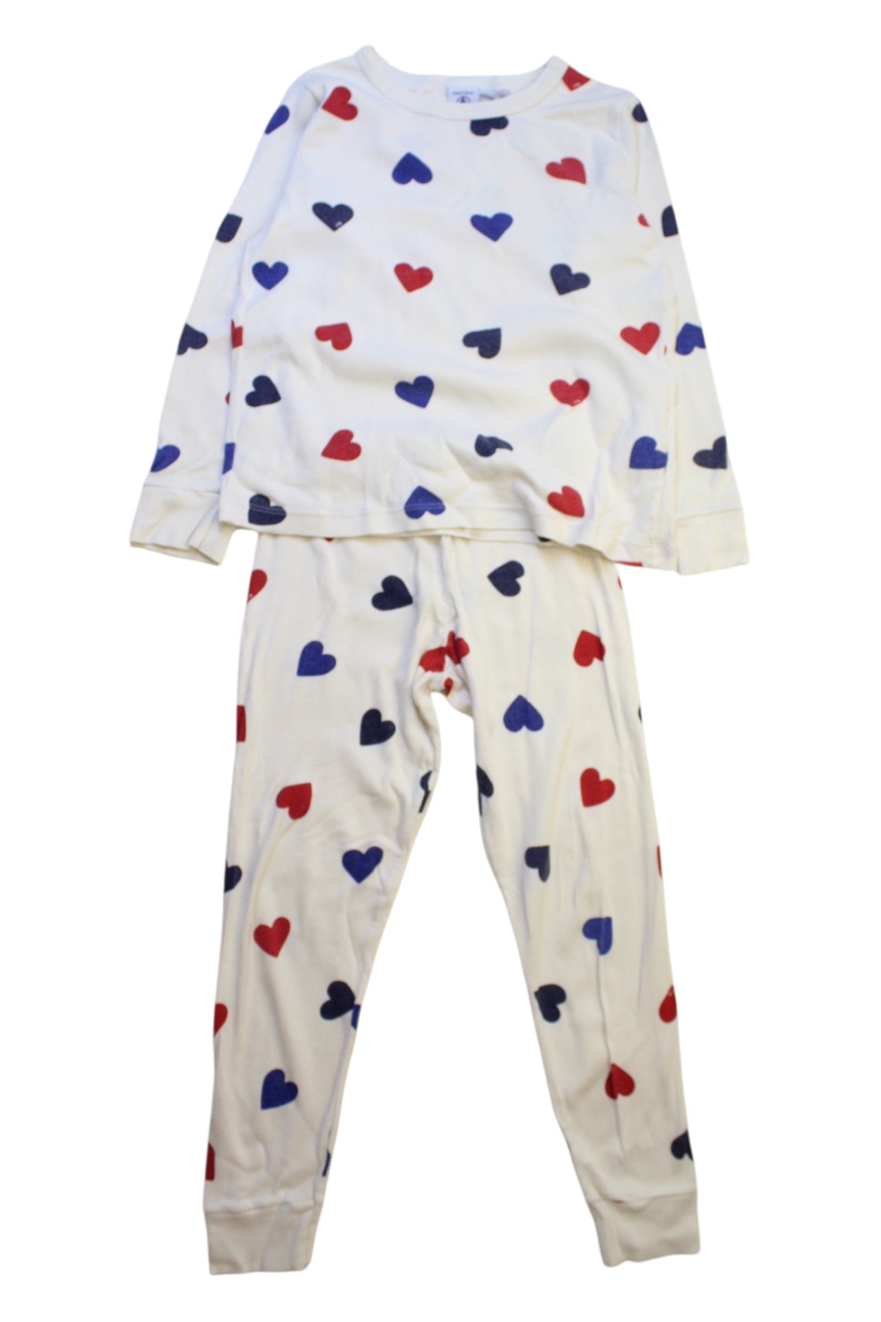 Petit Bateau Heart Print Pyjama Set - Size 6T、mySite、g9winljtr