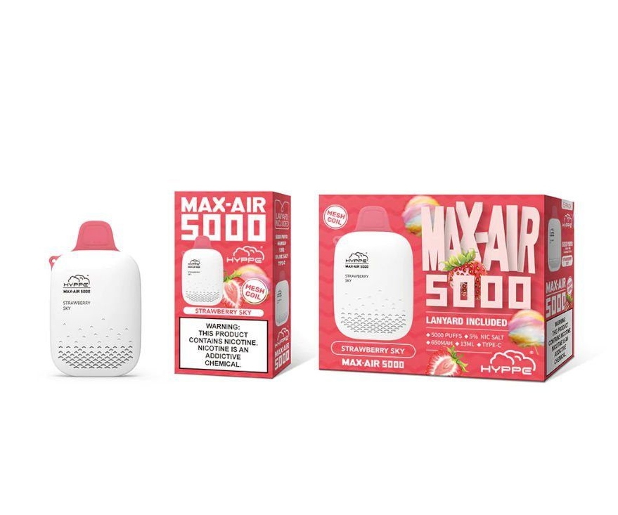 Hyppe Max Air 5000 Puffs Disposable Vape 13mL 5 Pack、mySite、zt4zffjzw