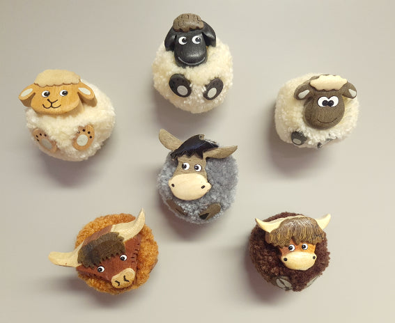 Animal Fridge Magnet (Highland / Sheep / Donkey)、mySite、g9winljtr