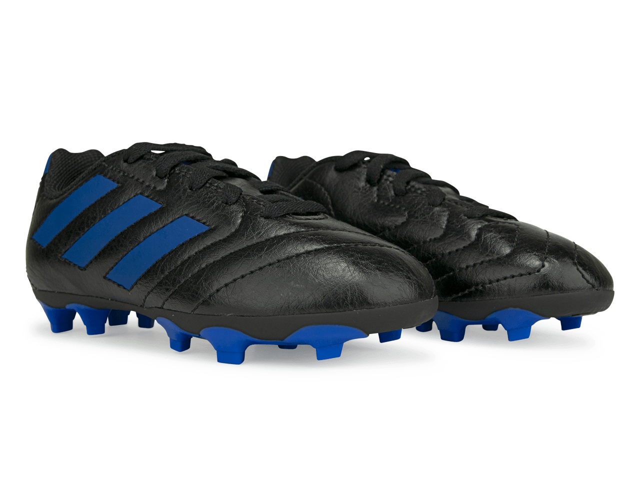 adidas Kids Goletto VII FG Black/Royal Blue、mySite、noshort