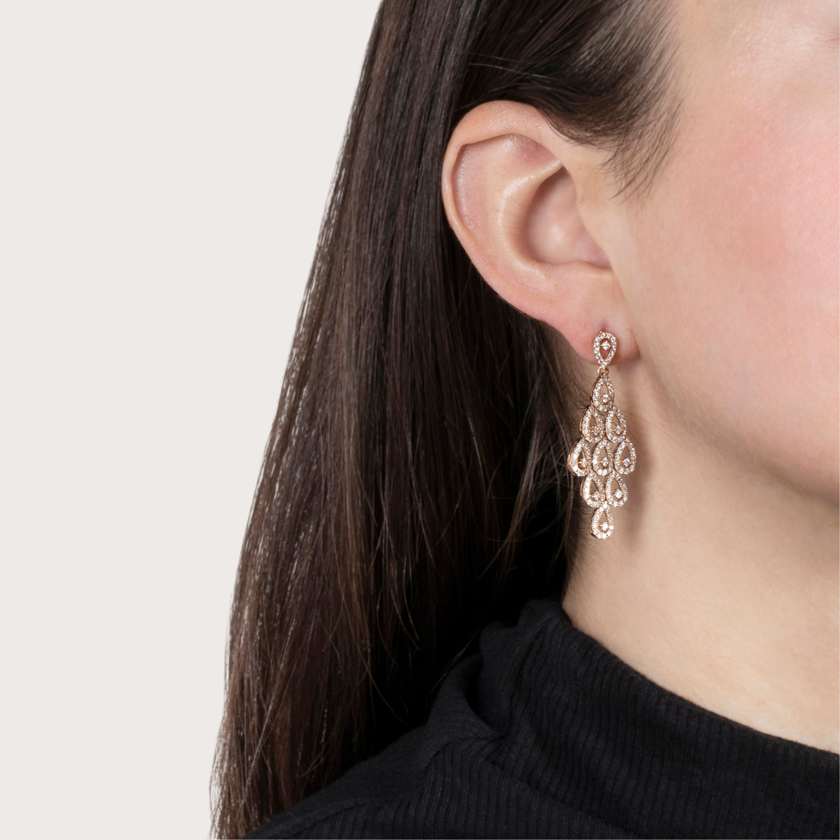 Dramatic Vintage 14k Yellow Gold 1.76cttw Diamond Dangle Earrings、mySite、hinf8tx79