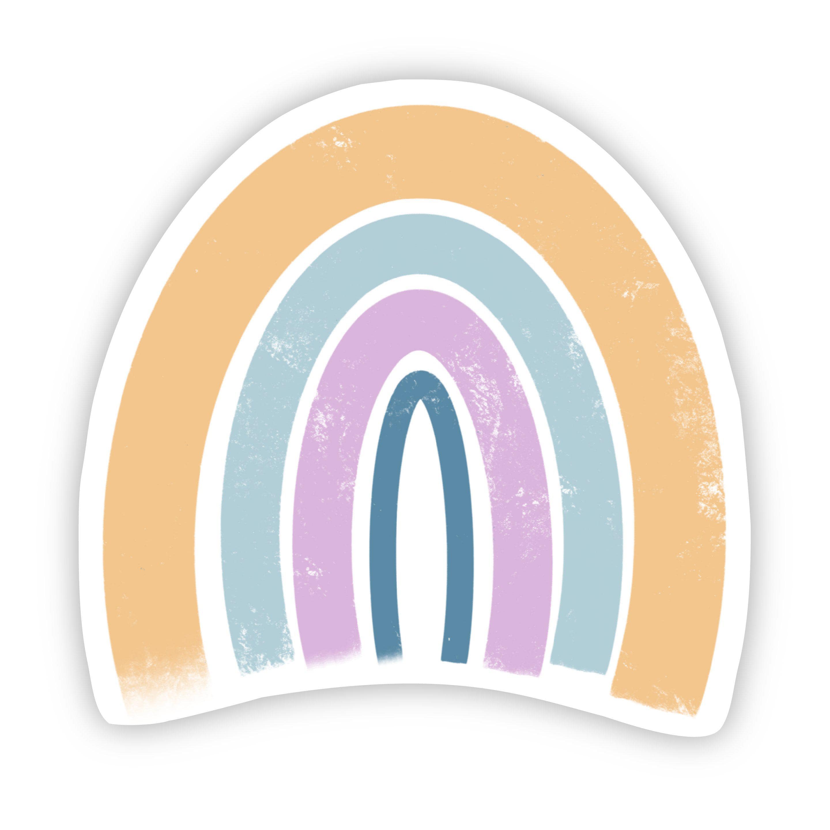  Yellow, Teal, Pink, Blue Rainbow Sticker、mySite、elrpsem3k