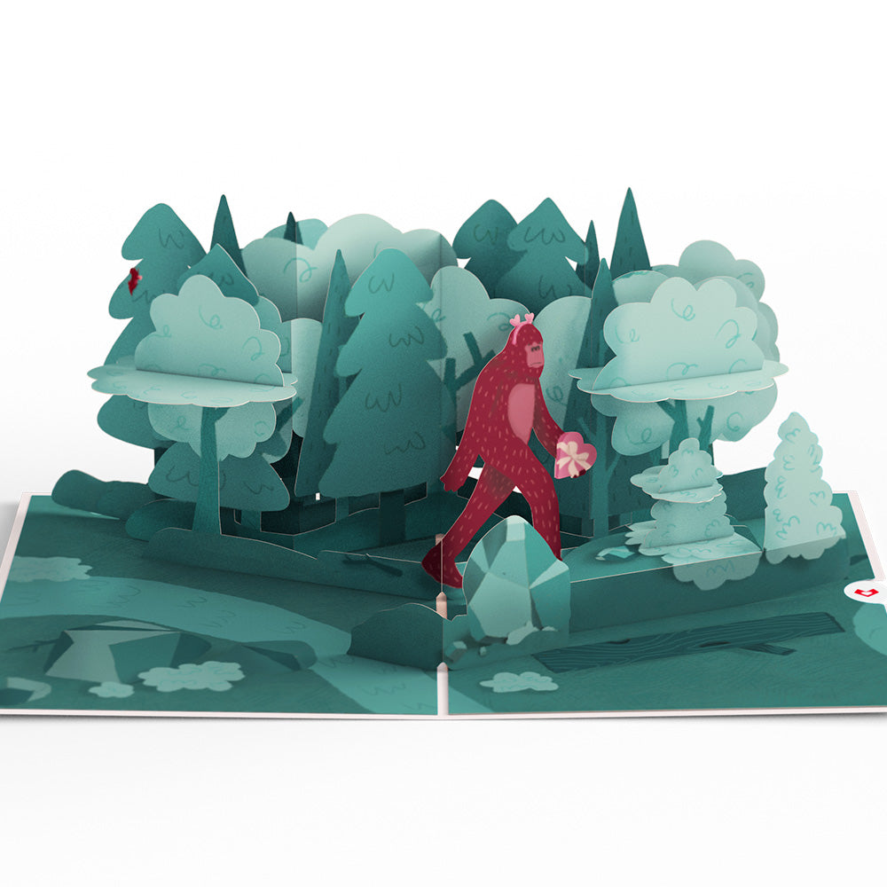 Searching for a Valentine Like You Bigfoot Pop-Up Card、mySite、solidvoid