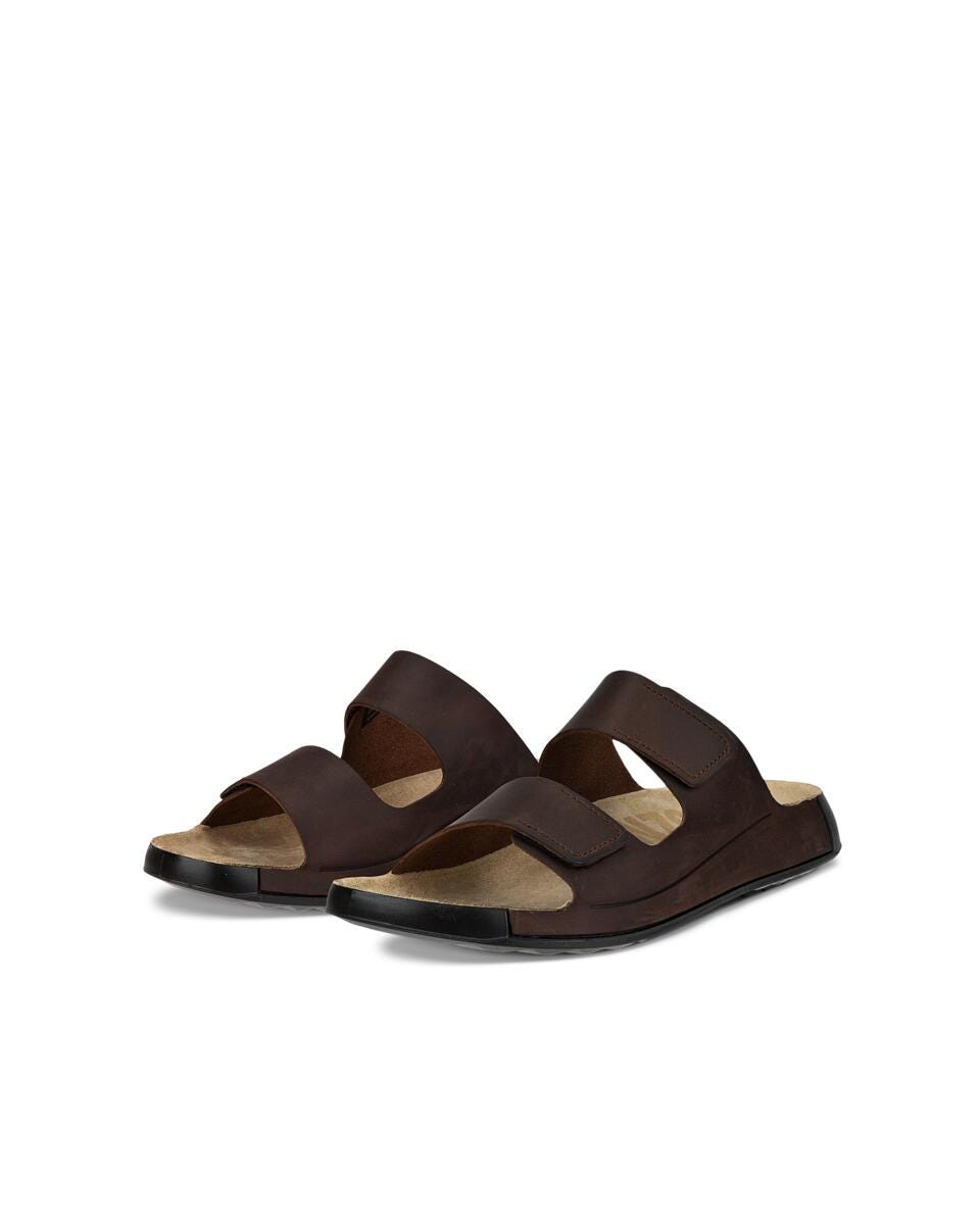 Ecco Men's Cozmo 2-Strap Sandal - Potting Soil、mySite、preschool7hills