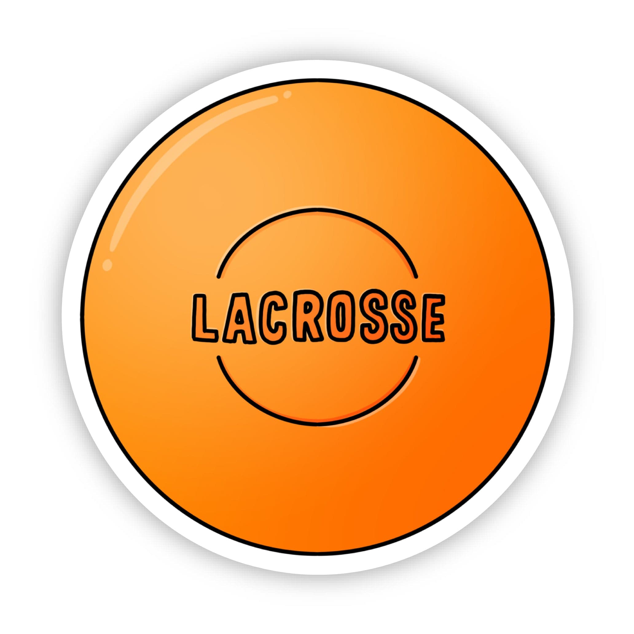  Orange Lacrosse Ball Sticker、mySite、ghnorth