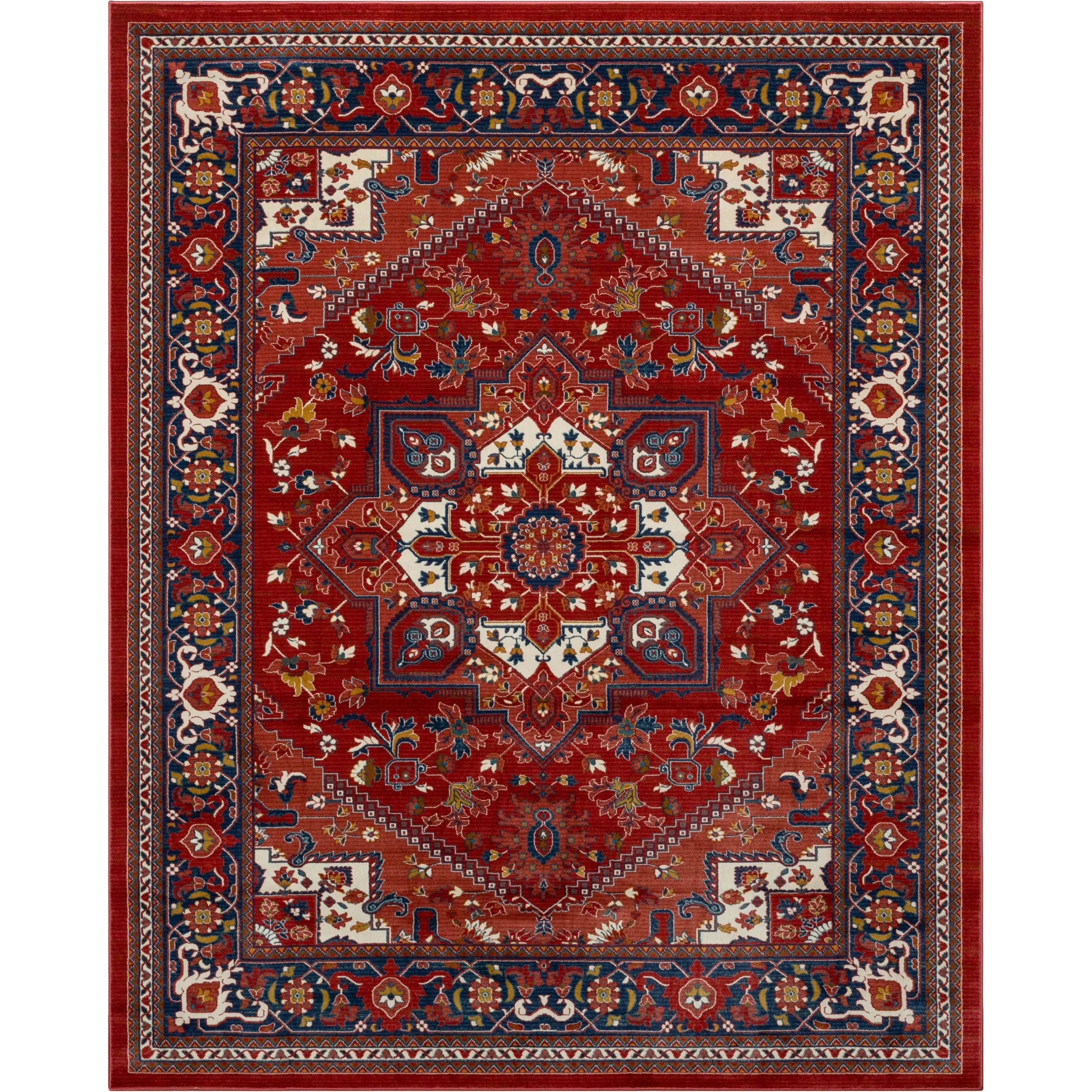 Jackie Crimson Traditional Medallion Tribal Rug、mySite、gigharbornorthrealestate