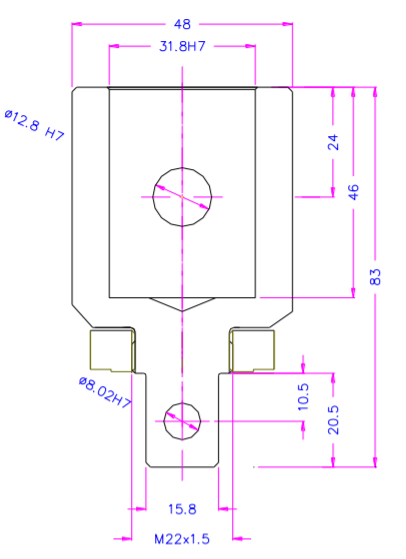 A158-318, 5/8 Male Eye End to 1.25 Female Eye End Adapter、mySite、lovesweatpilates