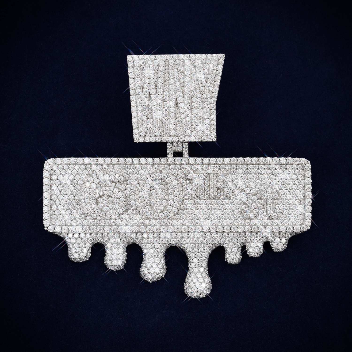 60th Steet Custom Moissanite Name Pendant 14K Gold、mySite、hinf8tx79