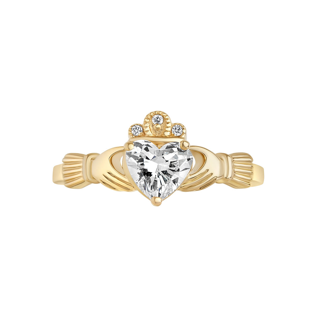  Lab Grown Diamond Claddagh Ring