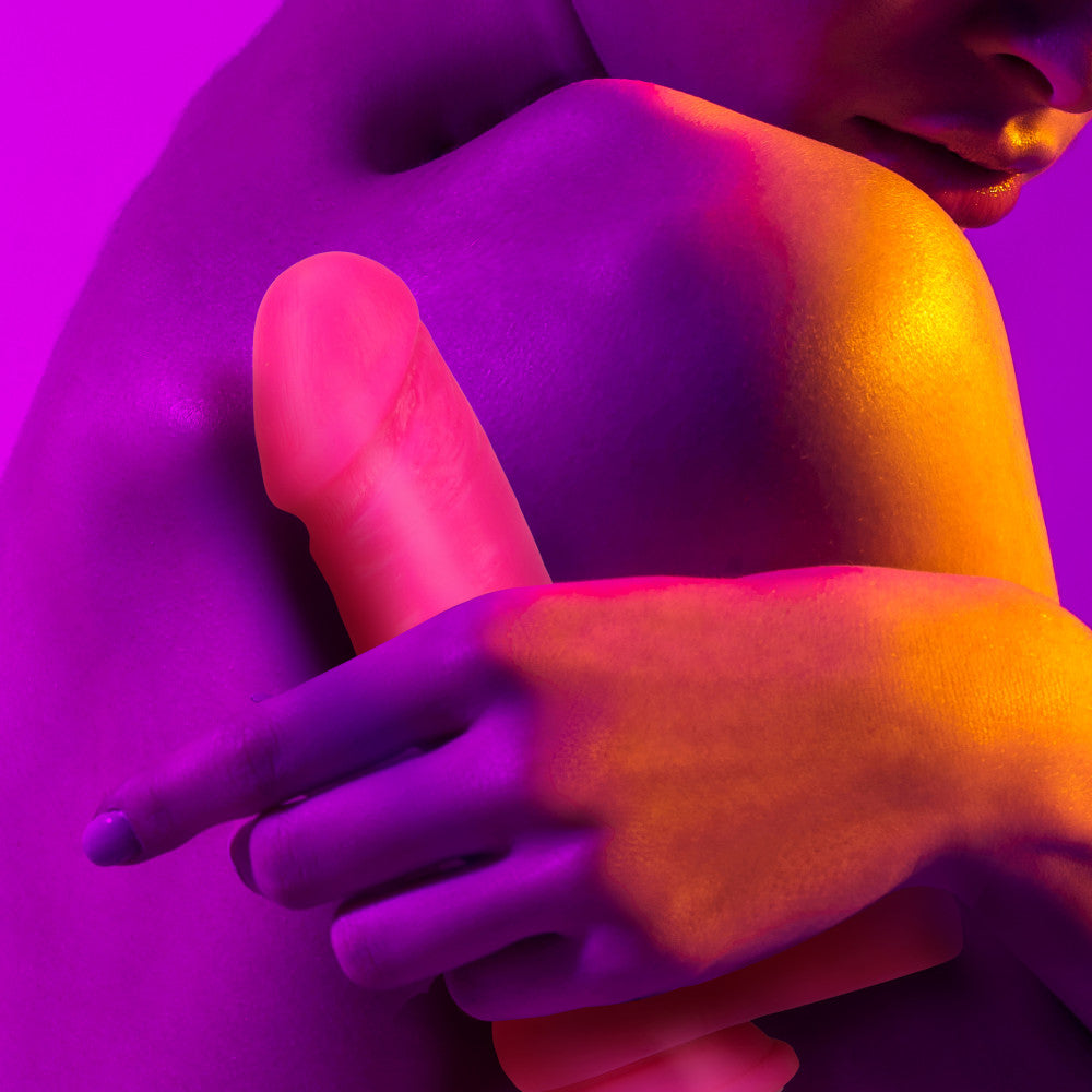 Neo Elite By Blush® | Neon Pink: 8-Inch Long Dildo - Made with Purio™ Silicone & SensaFeel® Dual Density Realistic Technology、mySite、bottomscart