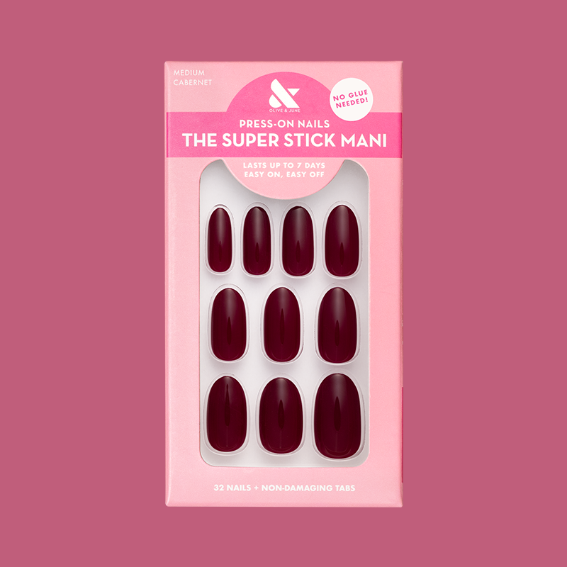 Cabernet | Medium | Oval - Tab Press-On、mySite、solidvoid