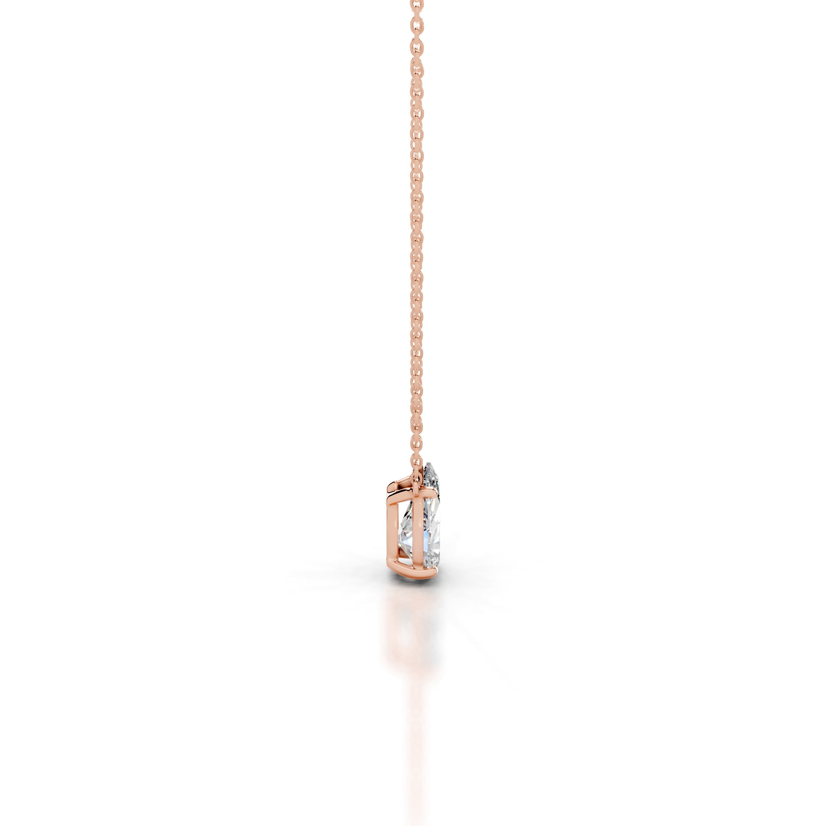 Mary Lab Grown Diamond Pendant - 14K Rose Gold、mySite、hinf8tx79