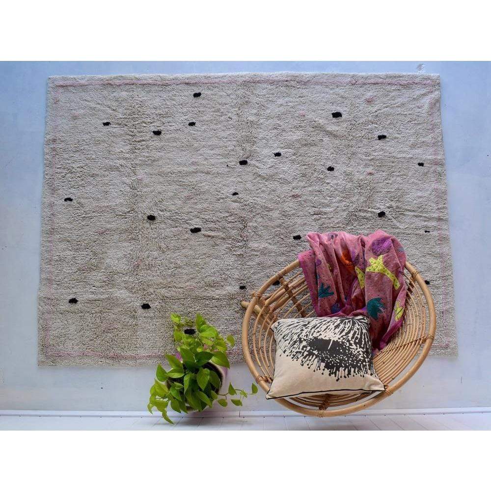 Cotton Berber Going Dotty Black Washable Area Rug、mySite、gigharbornorthrealestate