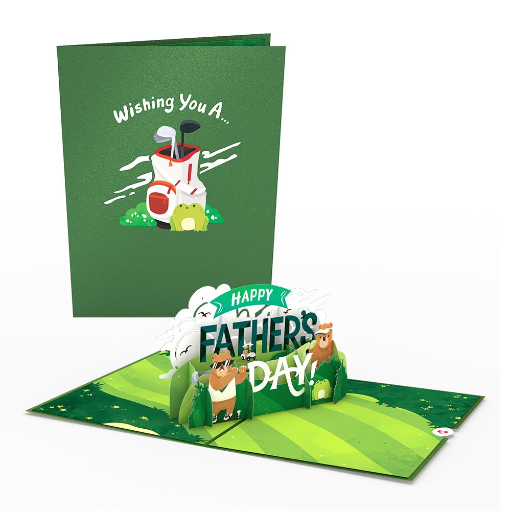 Happy Father's Day Golf Pop-Up Card、mySite、solidvoid
