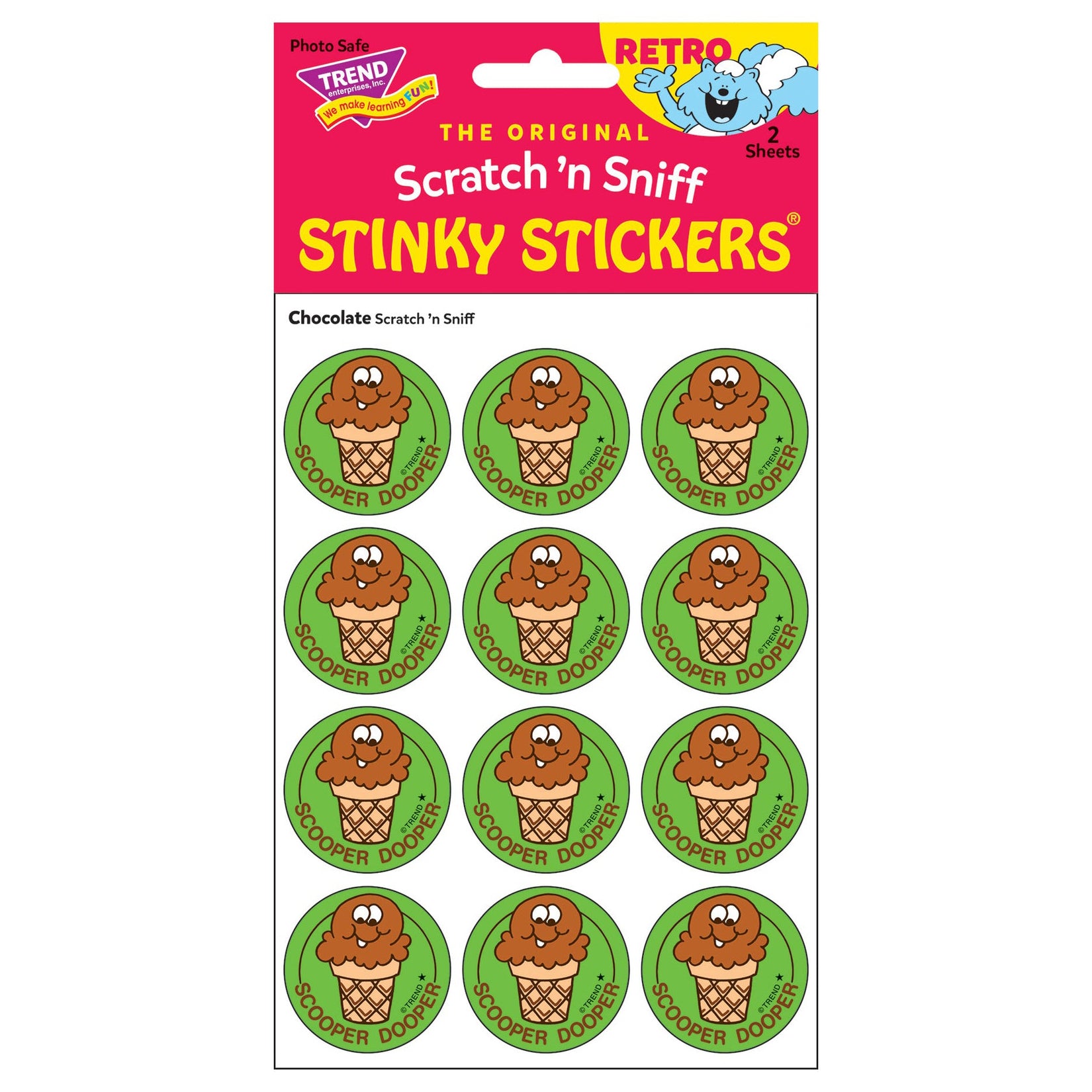  Scooper Dooper - Chocolate-Scented Retro Scratch 'n Sniff Stinky Stickers、mySite、ghnorth