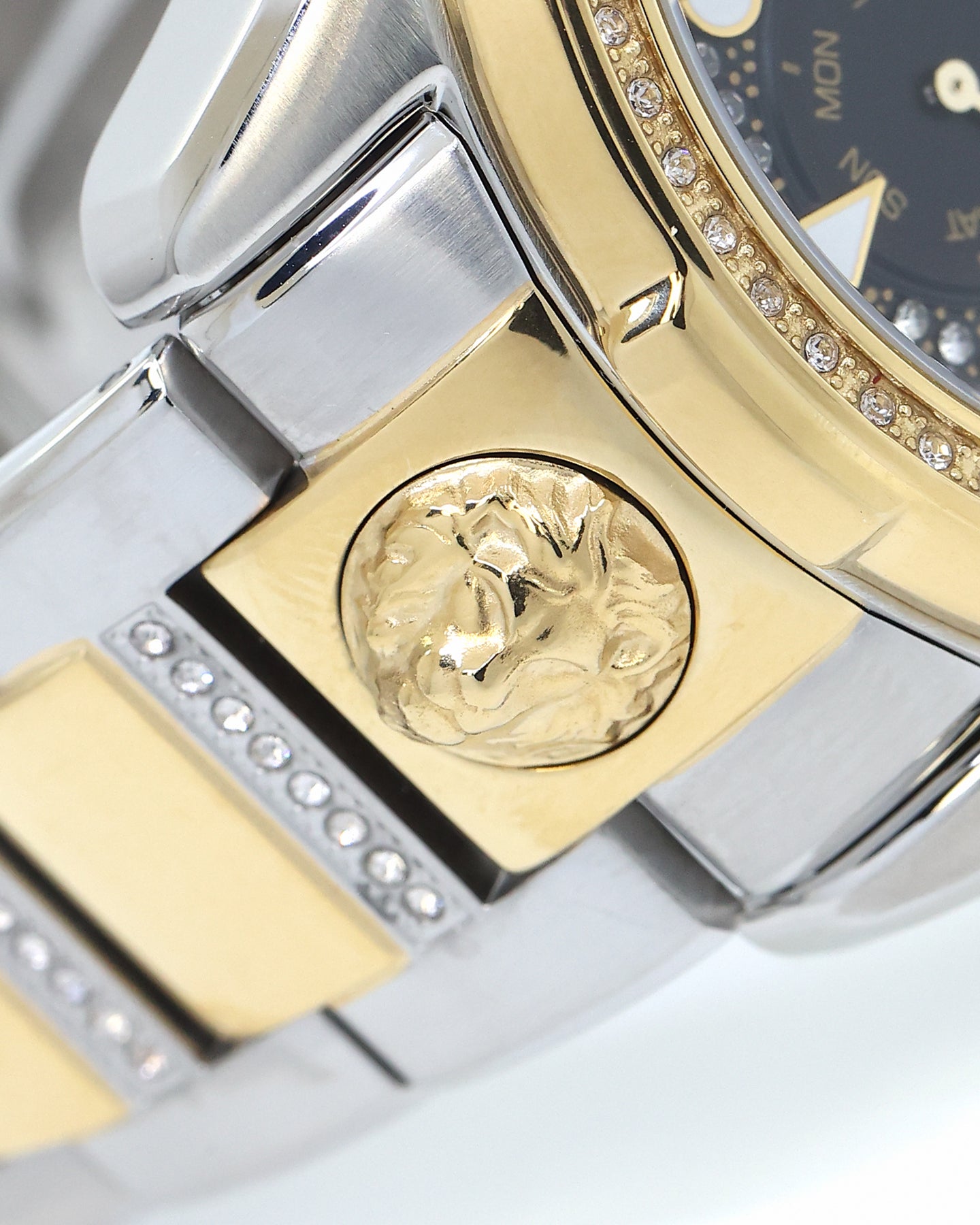 Versus Versace 6eme Arrondissement Crystal Set Watch Gold/Silver、mySite、zt4zffjzw