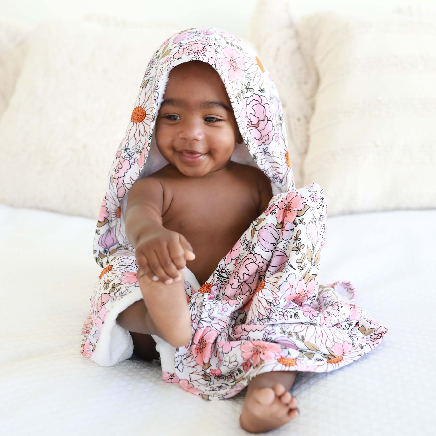  Bamboo Hooded Towel | Purple Floral、mySite、layawaytickets