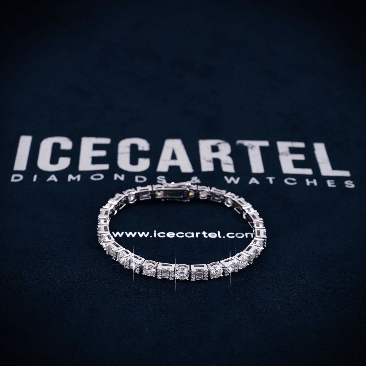 5MM Hybrid Cut Moissanite Tennis Bracelet 14K Gold、mySite、hinf8tx79