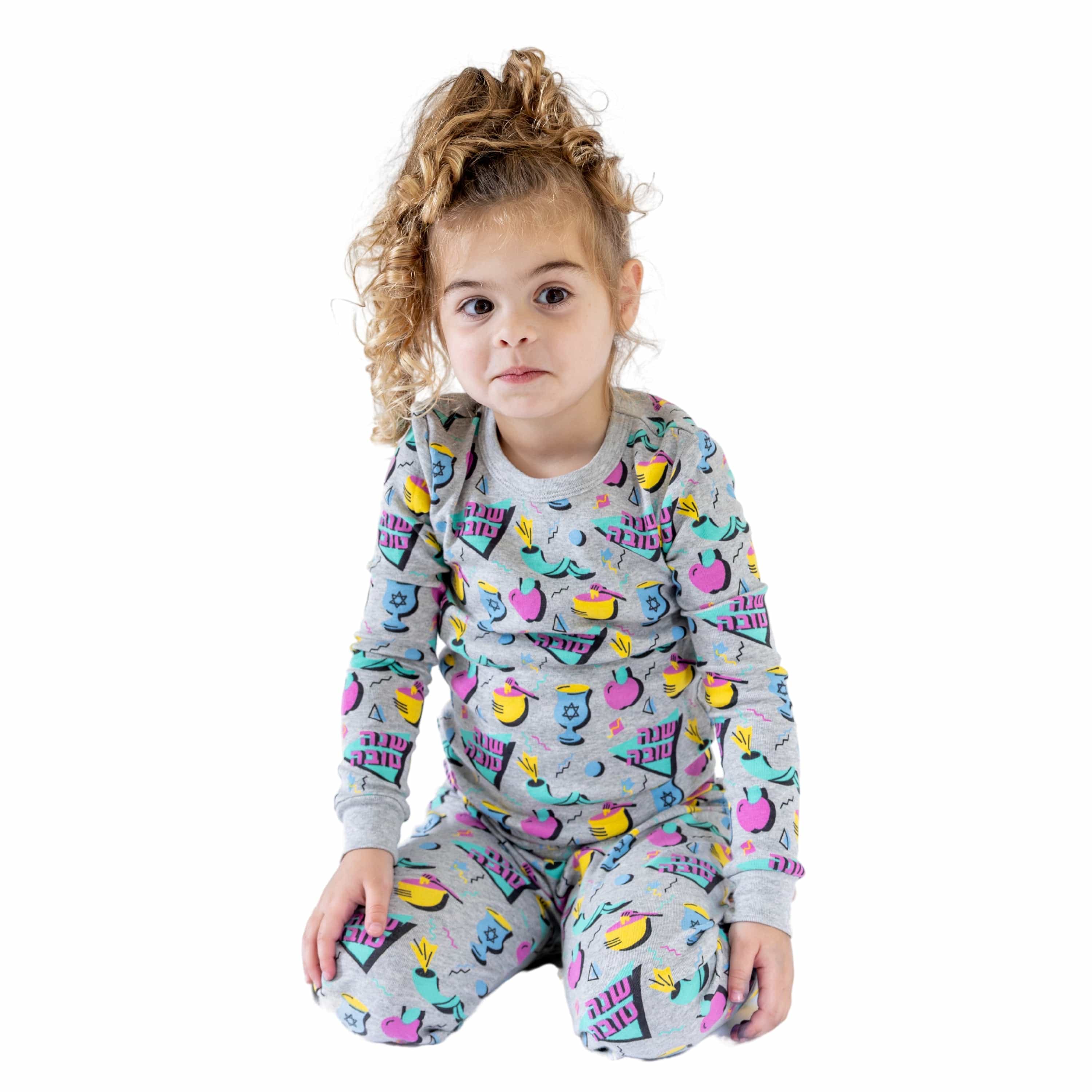 Kids '80s Retro Rosh Hashanah Pajamas - (Unisex Sizes 2T - 12)、mySite、topwebapps