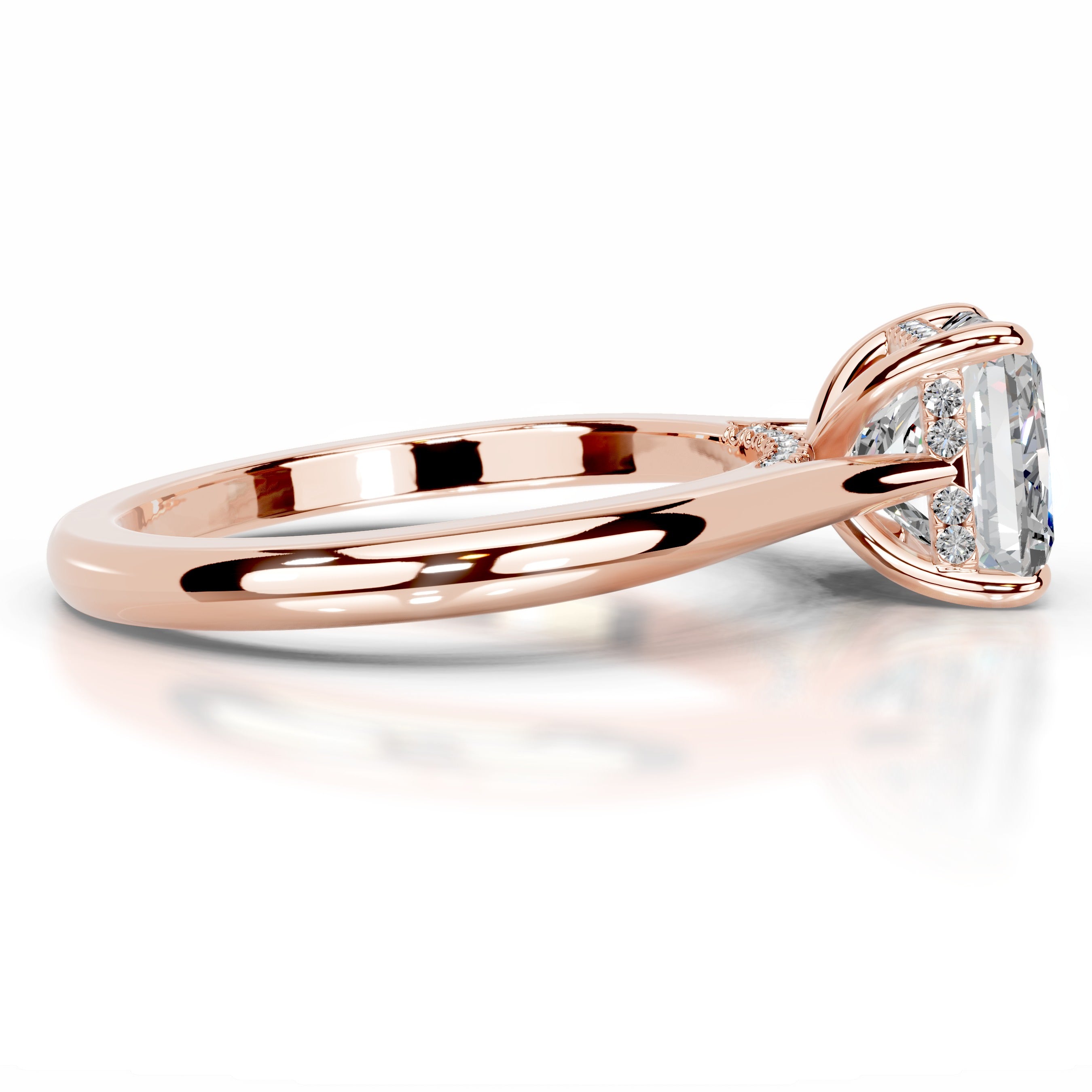 Cardinia Moissanite & Diamond Ring - 14K Rose Gold、mySite、hinf8tx79