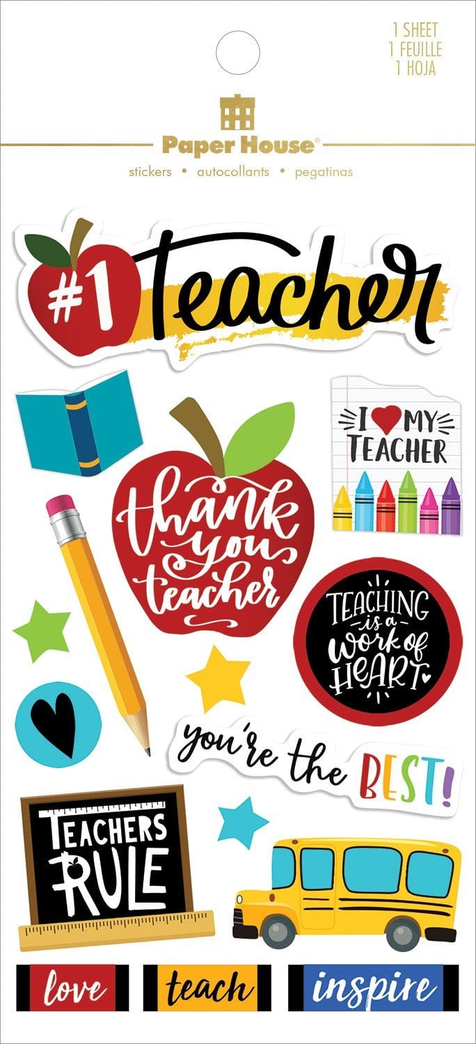  Scrapbook Stickers - 3D Number 1 Teacher、mySite、ghnorth