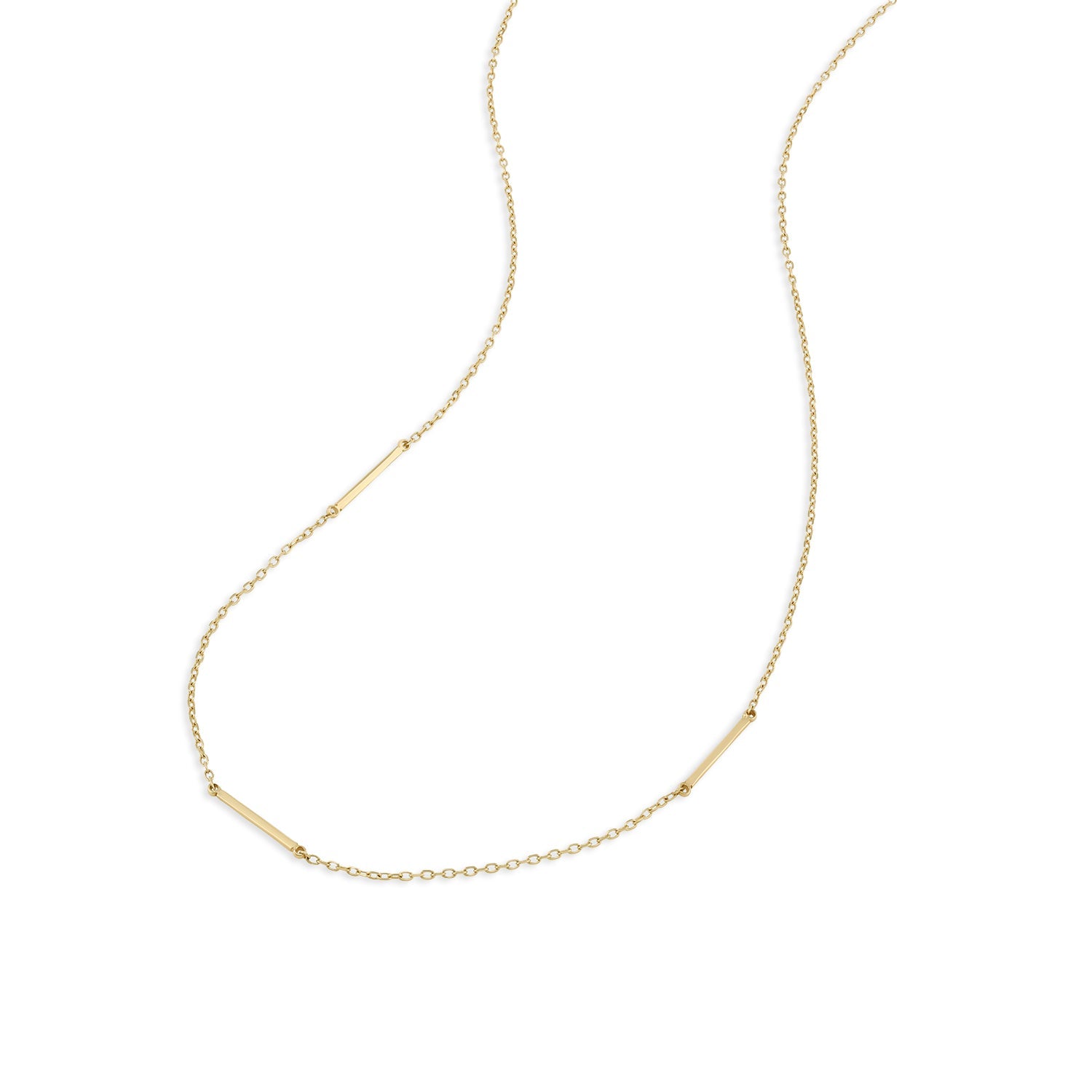 14k Gold Rose Bar Necklace、mySite、hinf8tx79