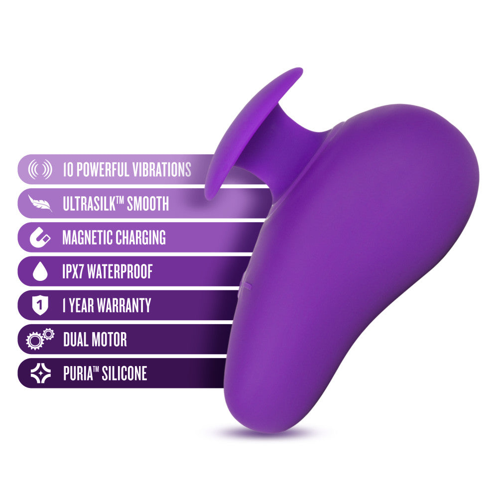 Wellness By Blush™ | Palm Sense RumboTech™ Purple UltraSilk® Vibrator - Made with Puria™ Silicone、mySite、bottomscart