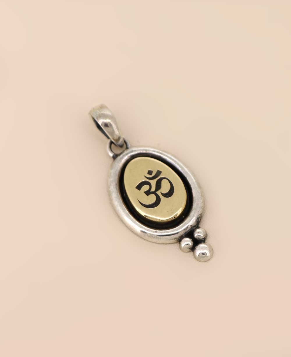 Sterling Silver And Brass Om Pendant、mySite、topwebapps