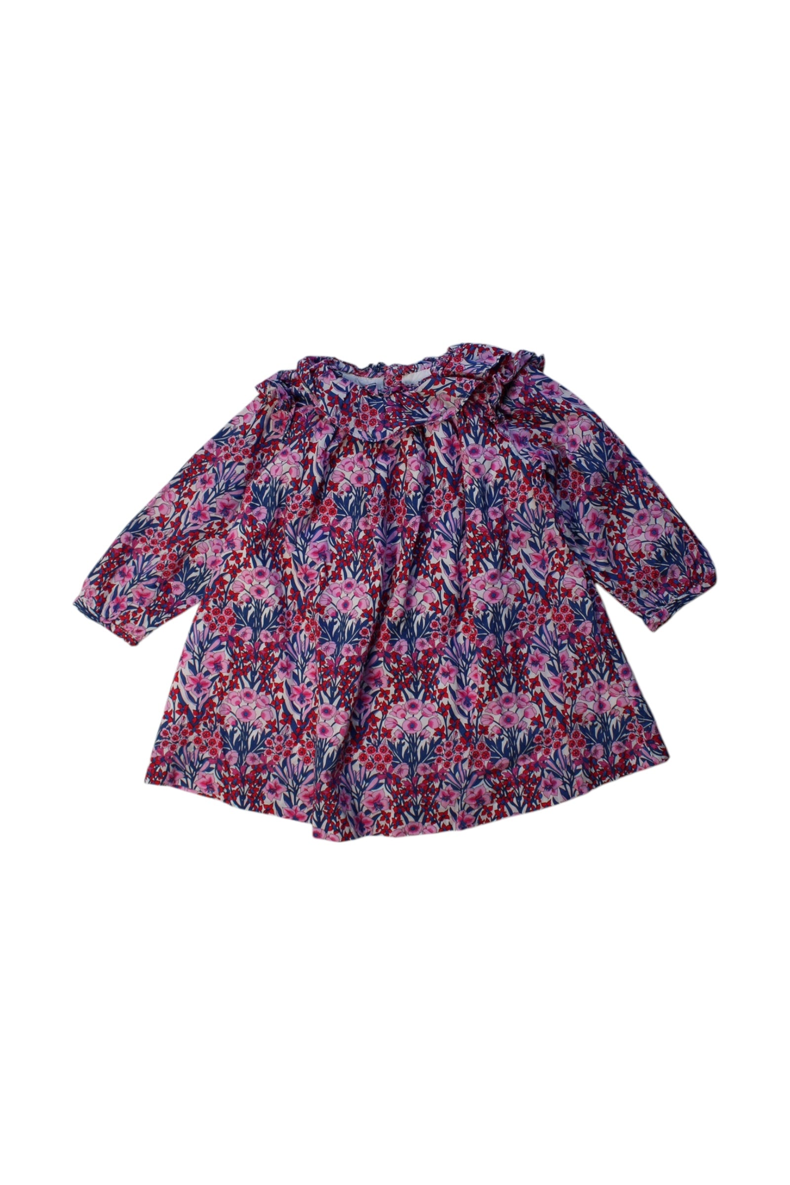 Jacadi Floral Long Sleeve Dress - Size 6-12M、mySite、g9winljtr