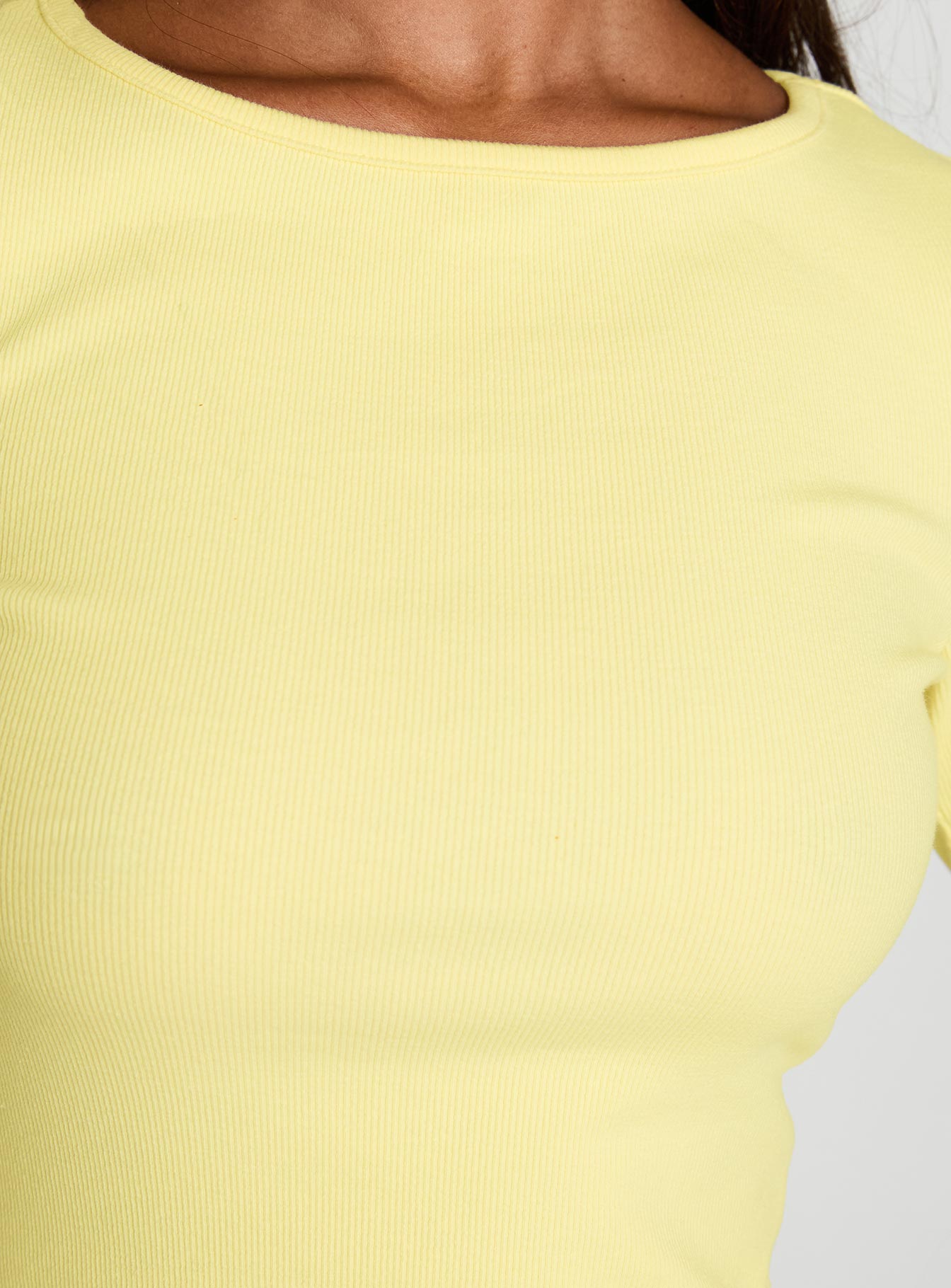 Elaia 3/4 Sleeve Top Yellow、mySite、solidvoid