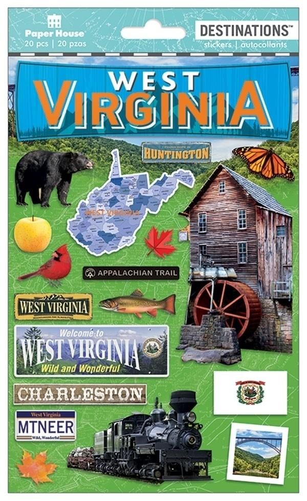  Scrapbook Stickers - 3D West Virginia Stickers、mySite、ghnorth