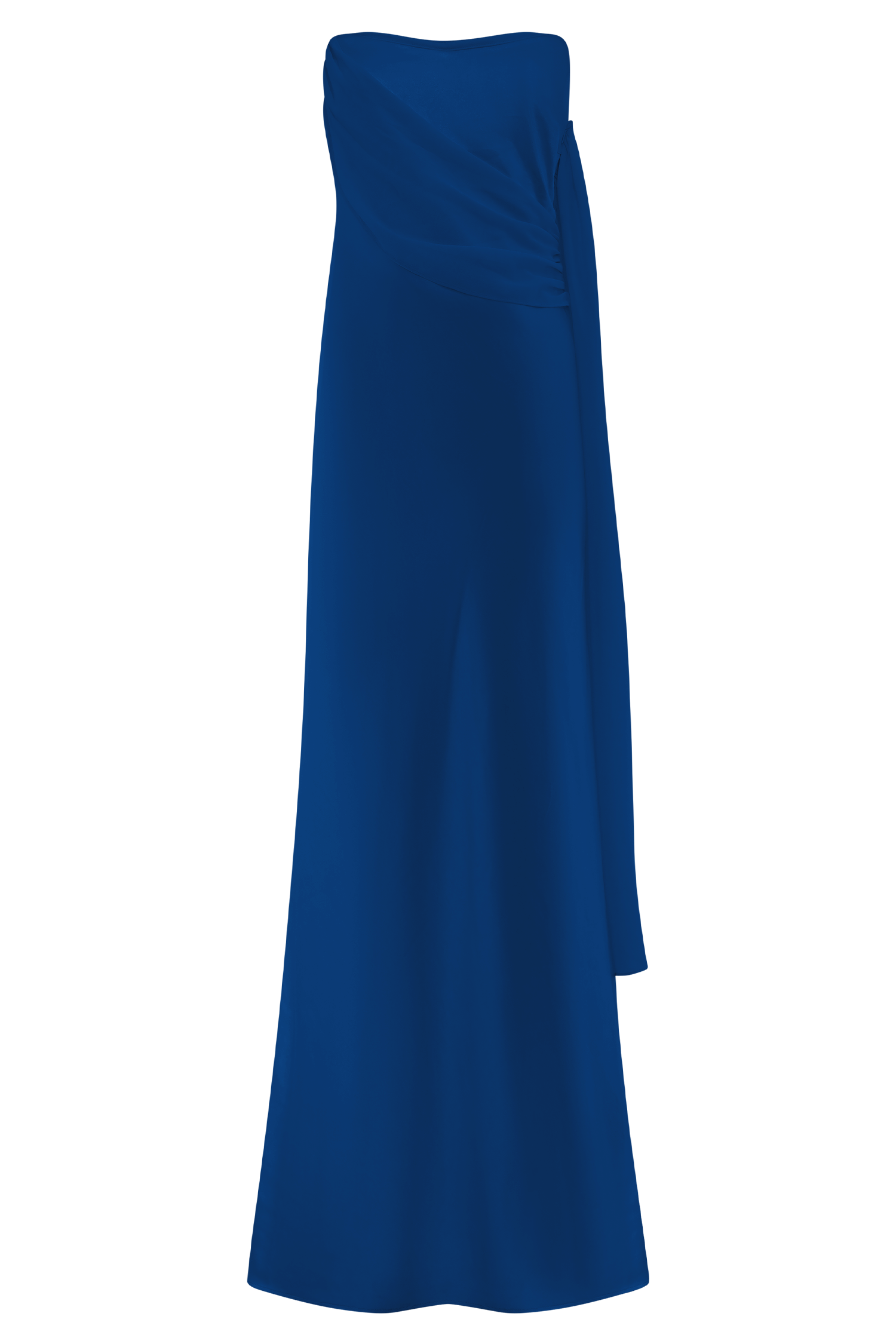 Carah Satin And Chiffon Maxi Dress - Cobalt、mySite、solidvoid