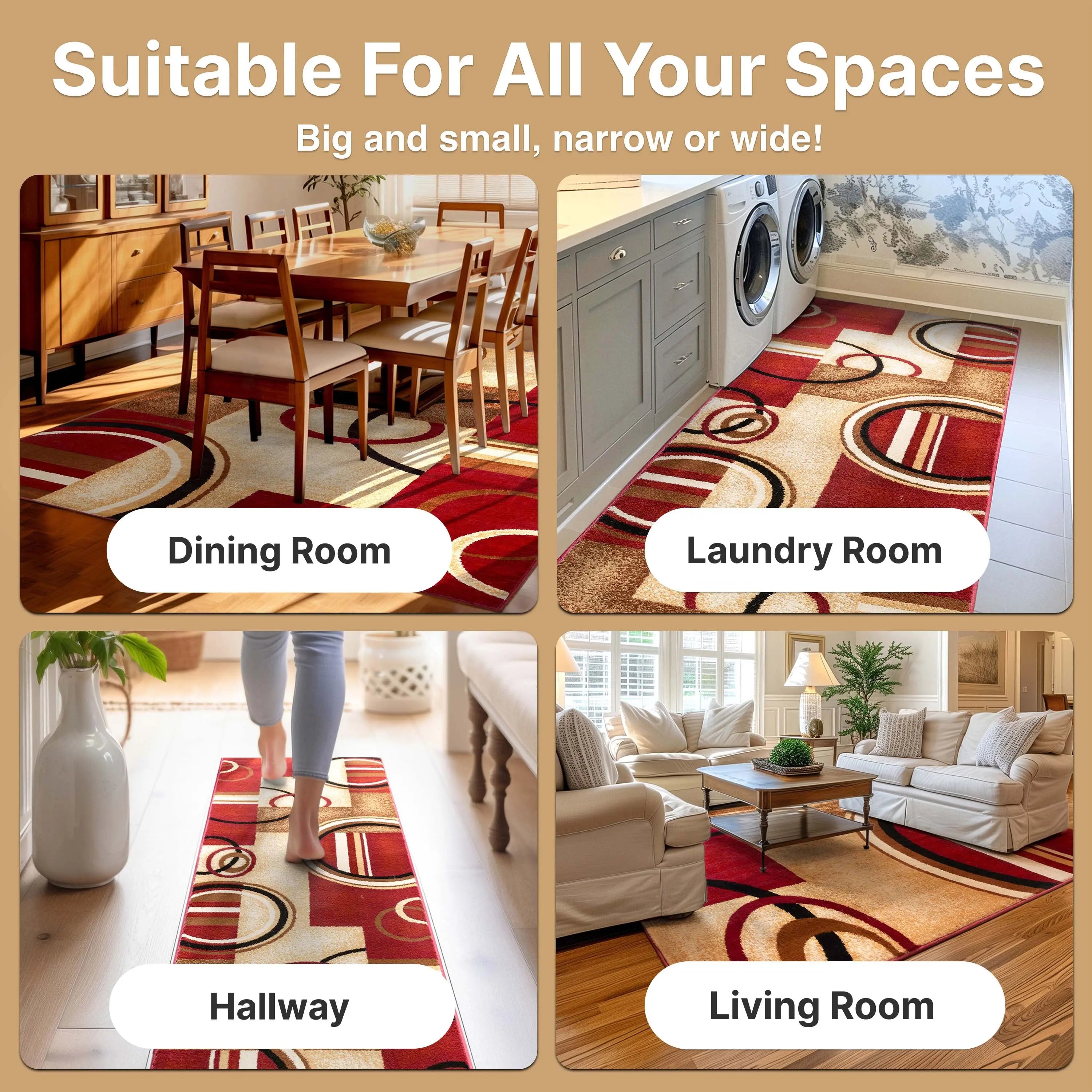 Arcs & Shapes Red Modern Rug、mySite、gigharbornorthrealestate