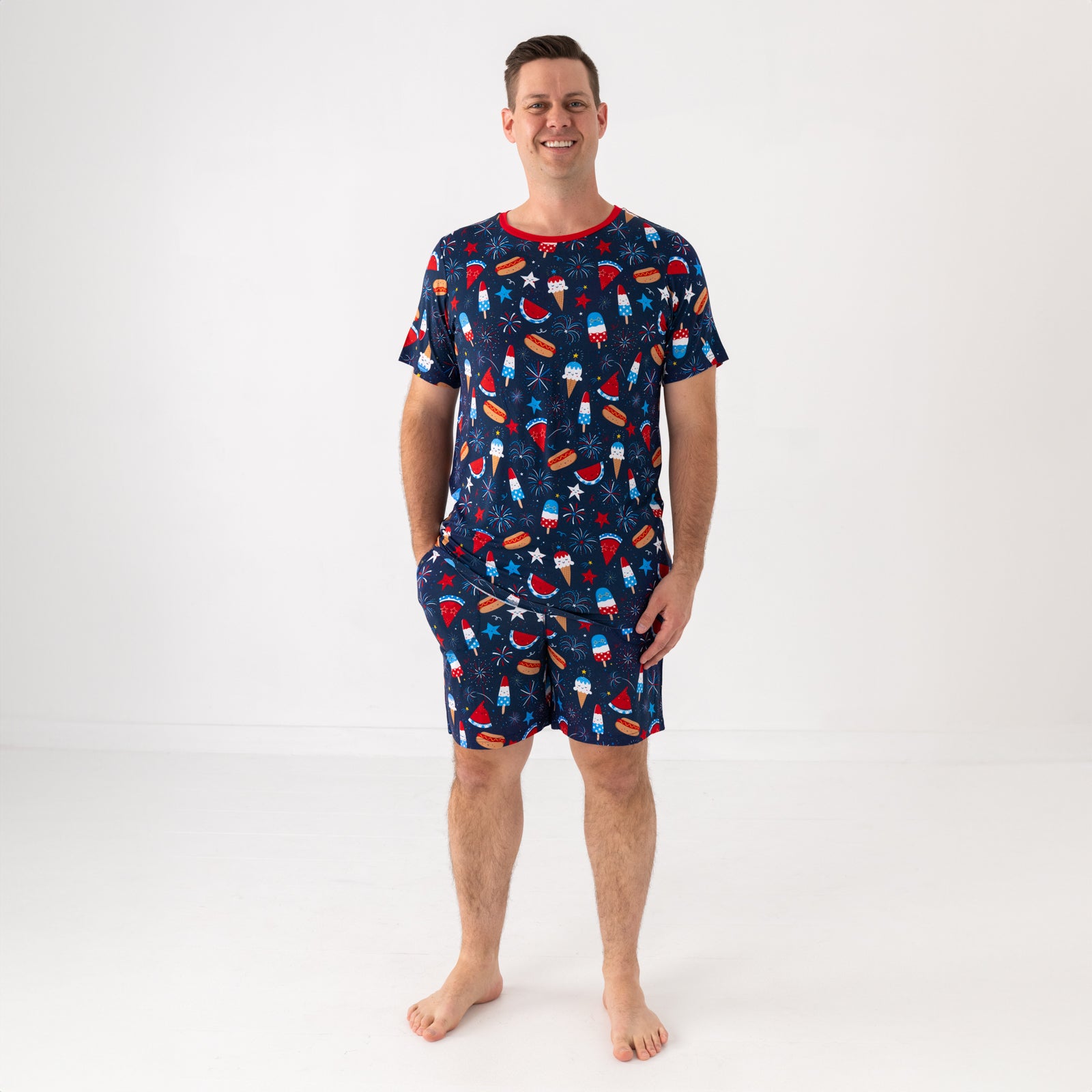 Snacks & Sparkles Men's Short Sleeve Pajama Top、mySite、g9winljtr