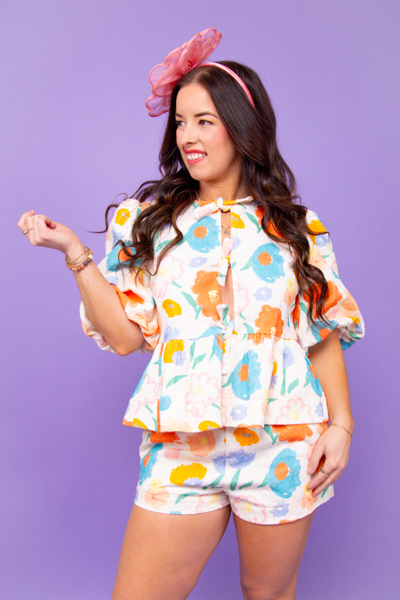 Flora Tie Top、mySite、hinf8tx79