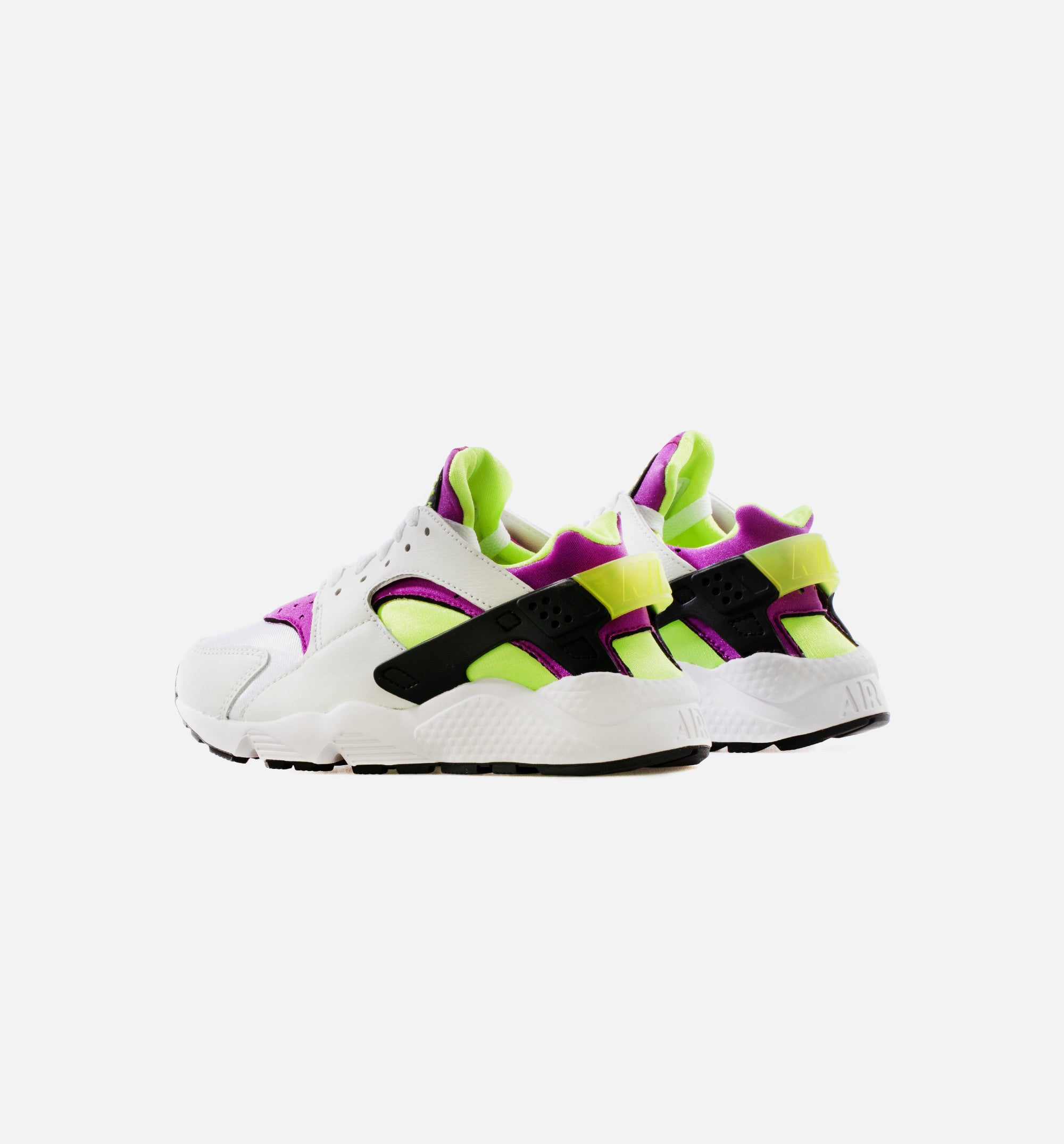 Air Huarache Womens Running Shoe - White/Magenta/Black/Neon Yellow、mySite、dreamappss
