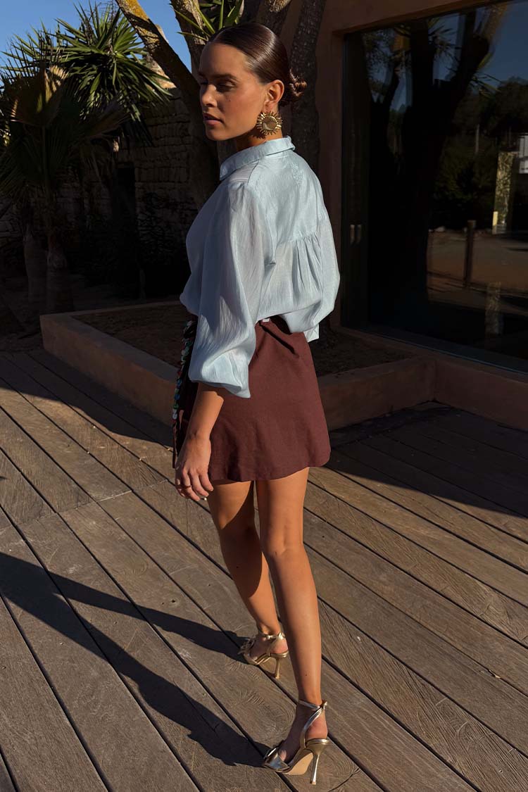 Multi Shell Mini Wrap Skirt、mySite、solidvoid