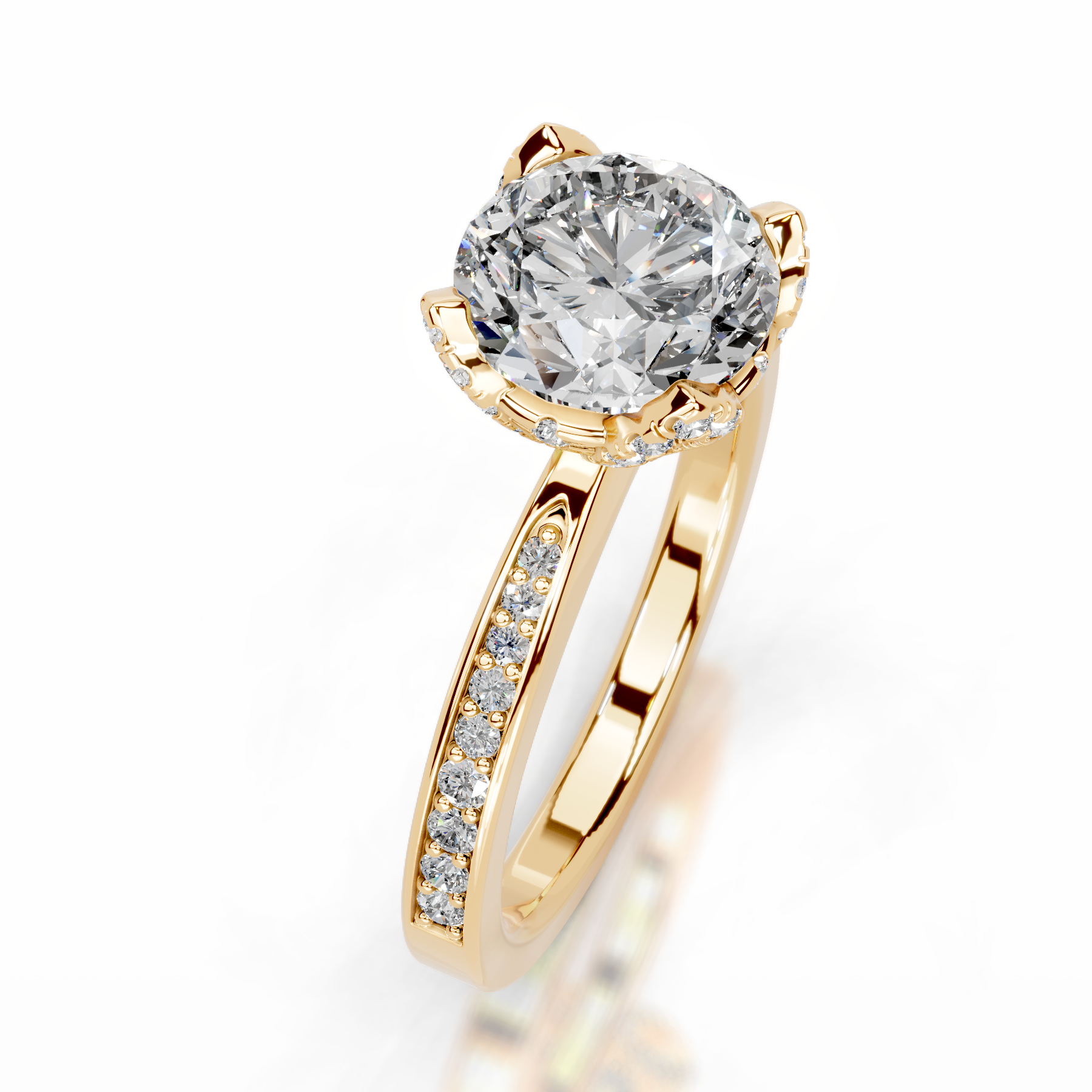 Daria Lab Grown Diamond Ring (1.85 Carat) -18K Yellow Gold、mySite、hinf8tx79