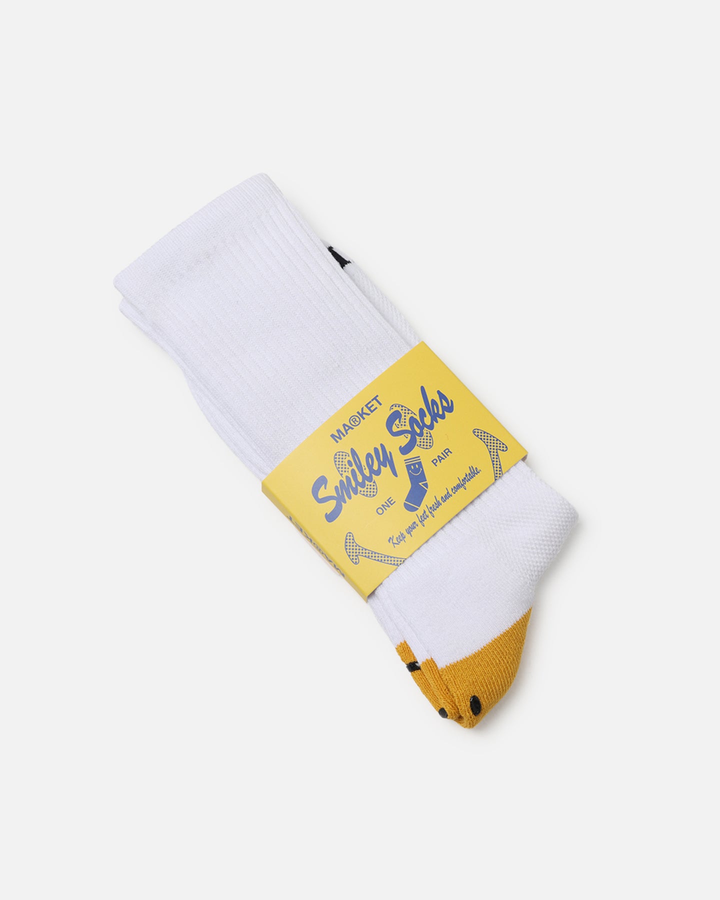Market X Smiley Heel Crew Socks White、mySite、zt4zffjzw