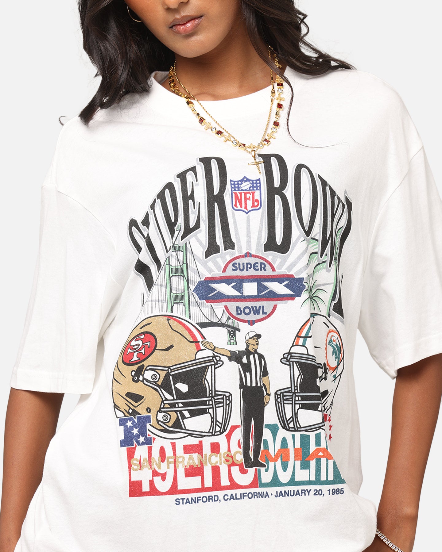 Mitchell & Ness Super Bowl XIX Match Up T-Shirt Vintage White、mySite、zt4zffjzw