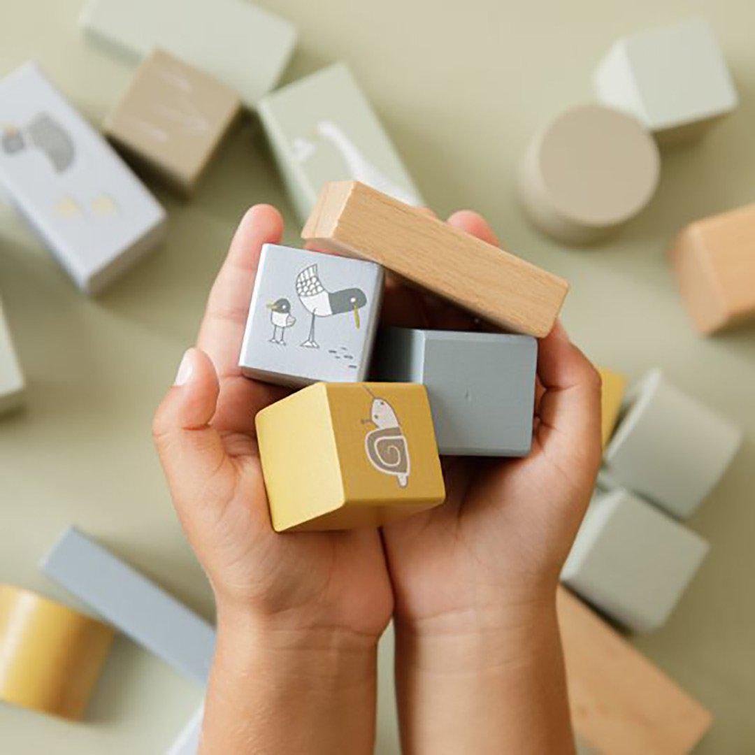  Little Dutch Wooden Building Blocks - Blue、mySite、merchandisen