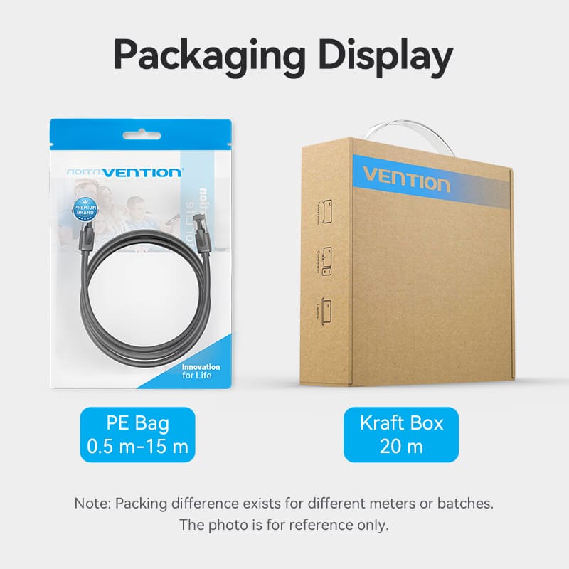 Vention LSZH Cat.8 SFTP Ethernet Patch Cable Black、mySite、fannypackpong