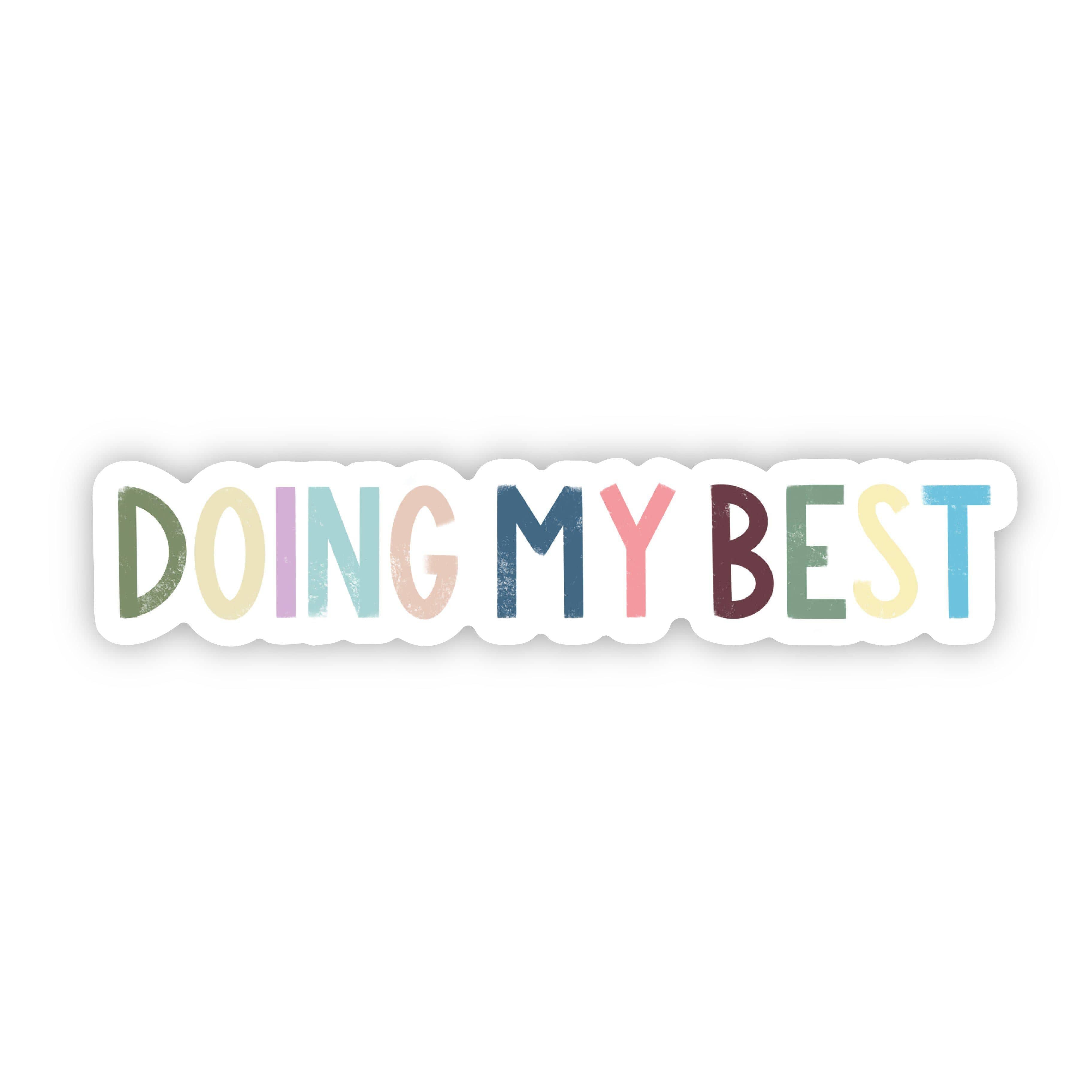  Doing My Best Positivity Lettering Sticker、mySite、elrpsem3k