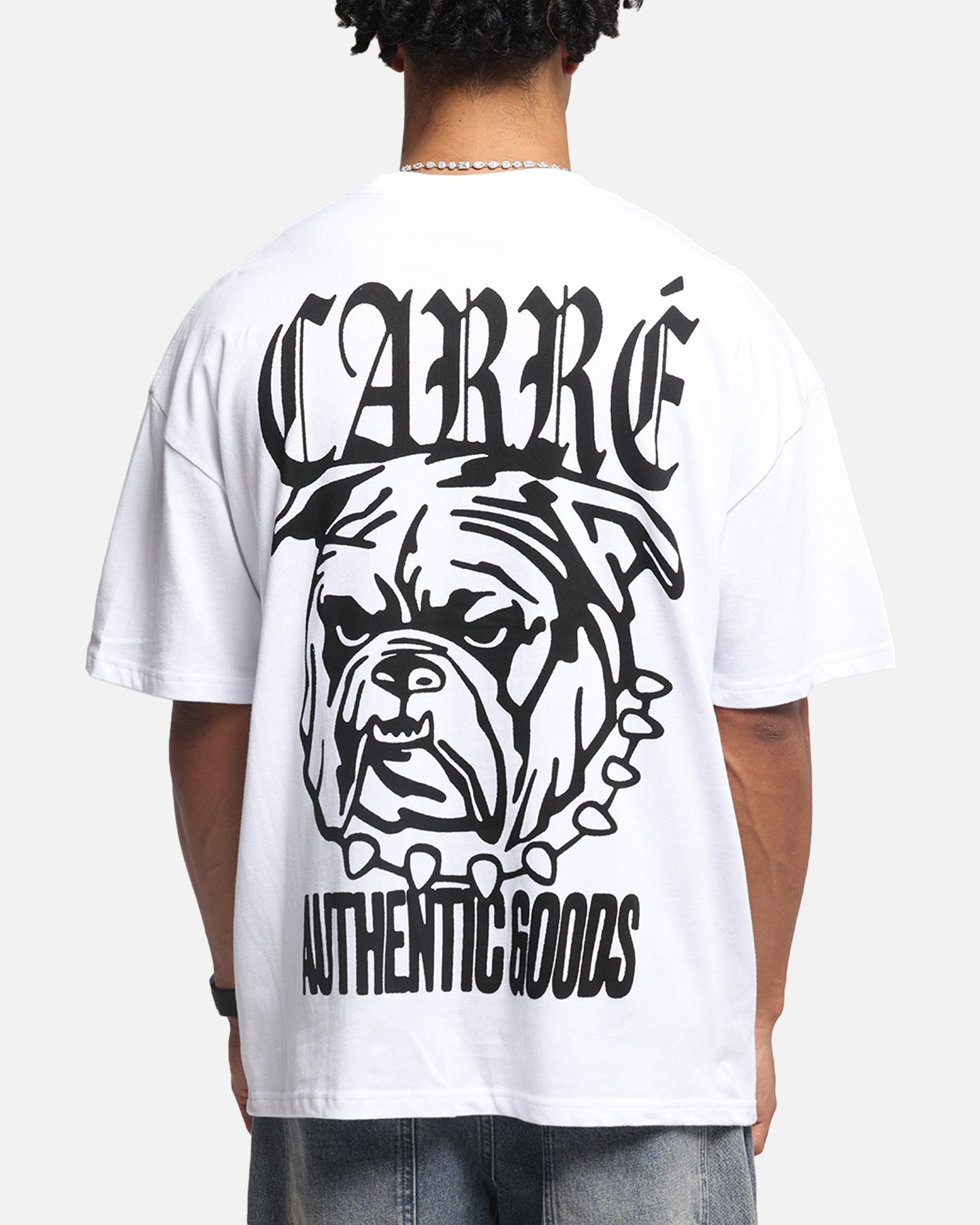 Carre Bulldog T-Shirt White、mySite、zt4zffjzw