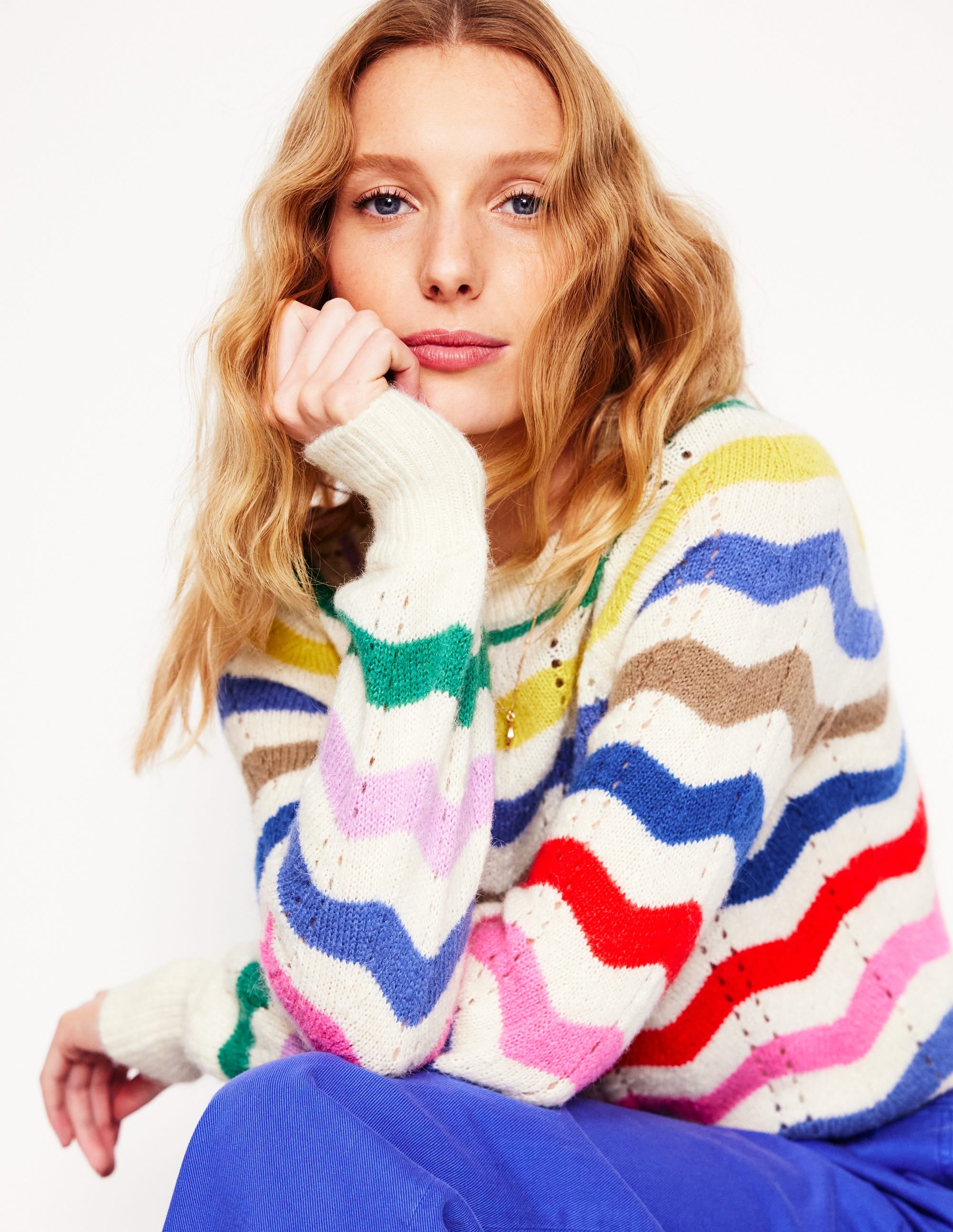  Alice Fluffy Raglan Sweater-Rainbow Wave、mySite、ashleygrahame