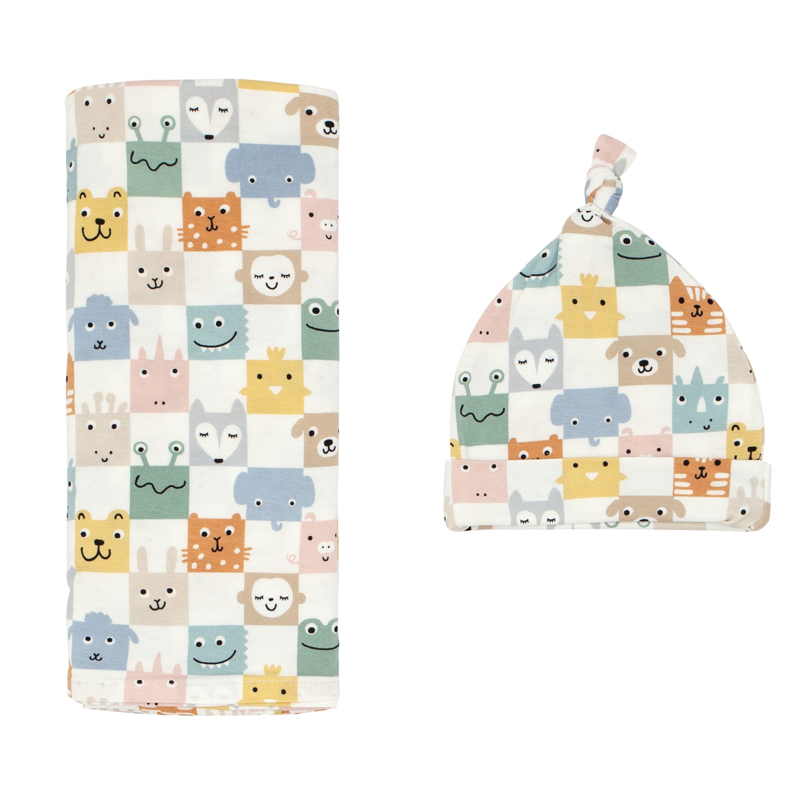 Check Mates Swaddle & Hat Set、mySite、g9winljtr