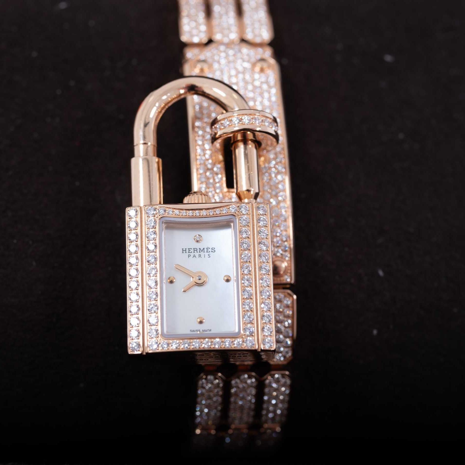 Extraordinary Full Diamond Hermès Kelly Watch 3 Piece Set、mySite、garminoutage.com