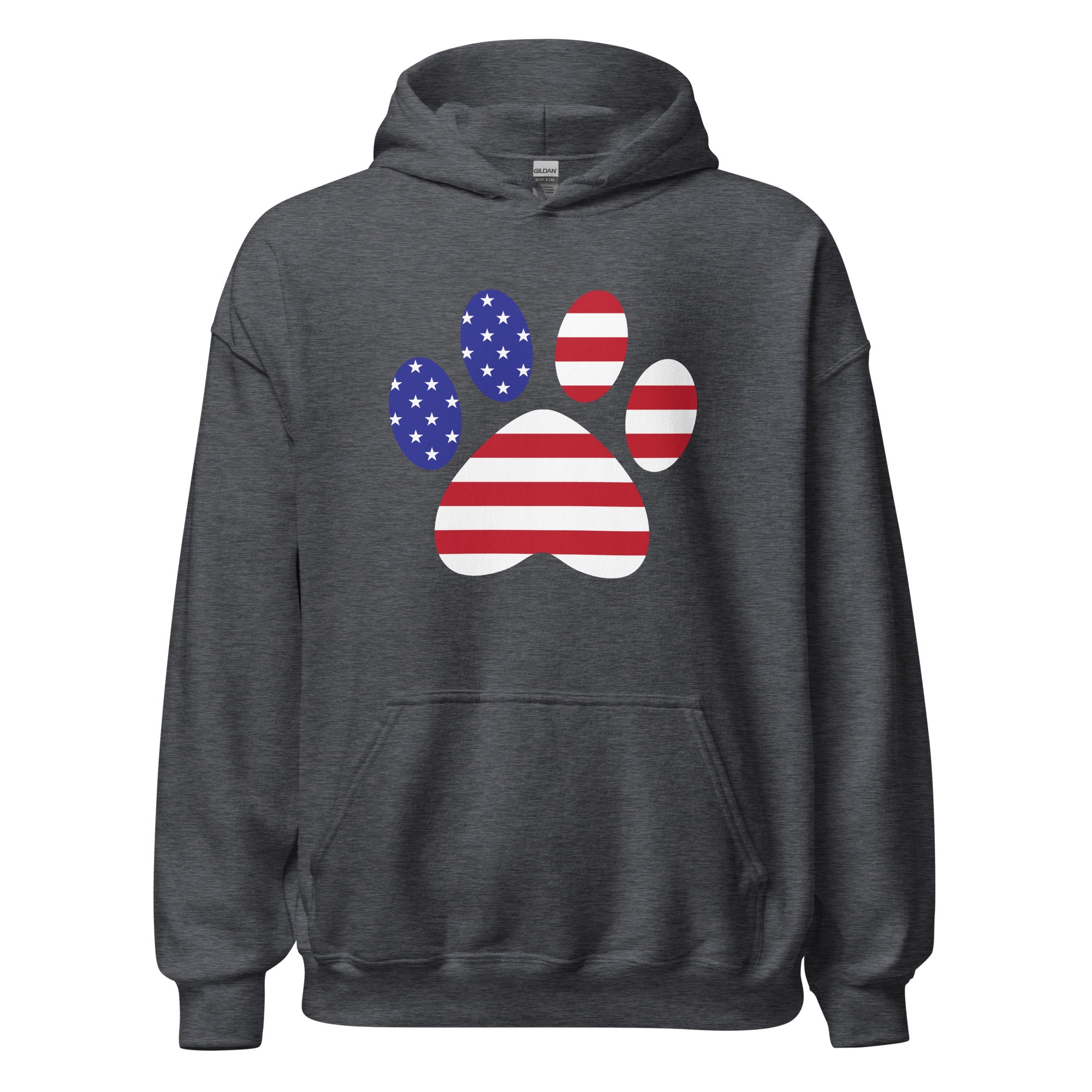 Patriotic Paw Print Hoodie、mySite、camillekostekn
