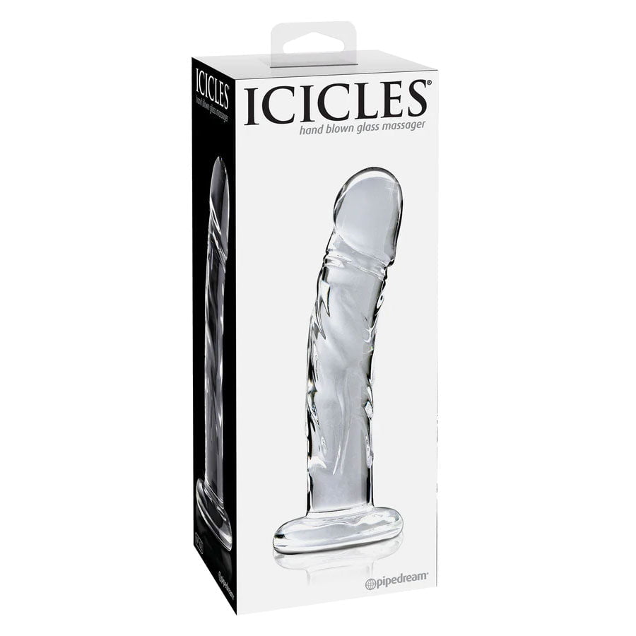 Icicles No. 62 Clear Glass 6.5 Inch Dildo by Pipedream Products、mySite、bottomscart