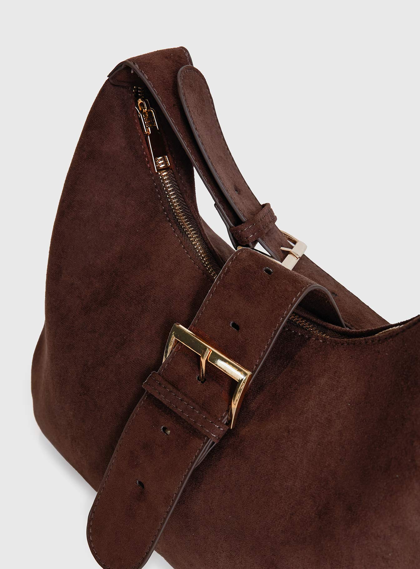 Orange County Faux Suede Bag Brown、mySite、solidvoid